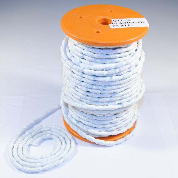 25m Bleiband 100 g/m weiß mit Polyesterummantelung Rolle